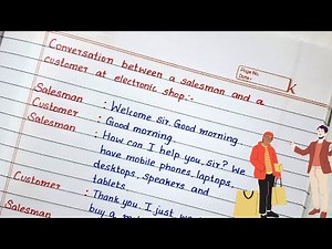 Conversation Between Salesman And Customer In Mobile Shop In English | #dialoguewriting