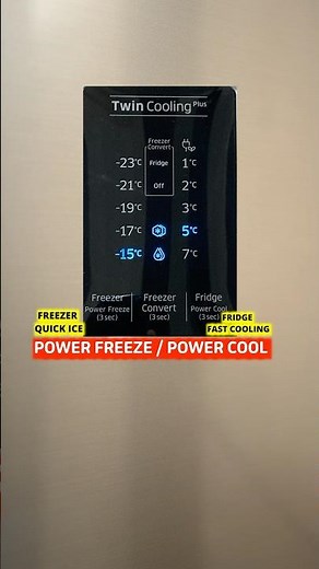 Fridge Power Freeze & Power Cool Functions 🆒Samsung Fridge #DoubleDoor #freezer #fridge #cool #mode