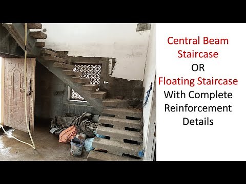 Central Spine Staircase || Central Beam Staircase || Floating Staircase With Complete Reinforcement