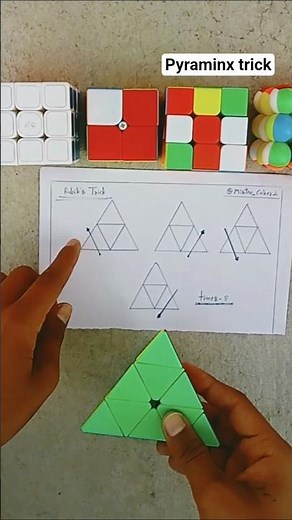 Learn how to solve a pyraminx cube trick in 1 minute#cube​ #rubikscube​ #rubik​