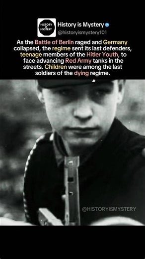 When Nazi Germany Sent Children to Fight Tanks #shorts