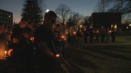Drake community mourns and remembers during candlelight vigil for Sgt. Declan Coady