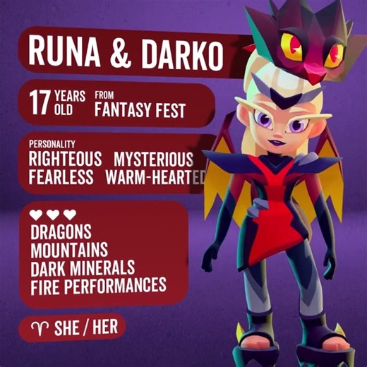 Meet the mysterious and fearless dynamic duo Runa & Darko ❤️‍🔥​🐉​