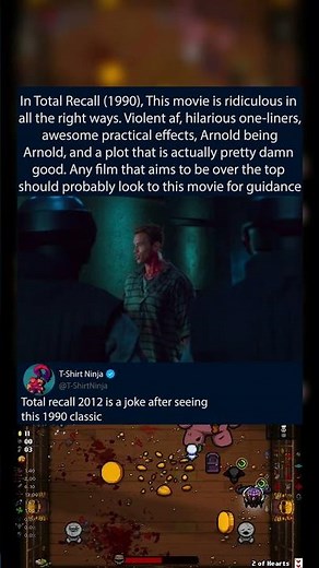 In Total Recall (1990), This movie is ridiculous in all the right ways. Violent af,