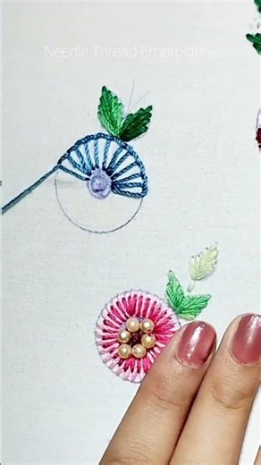 Beautiful Blanket Stitch hand Embroidery for Beginners | Easy Flower Embroidery for All over dress