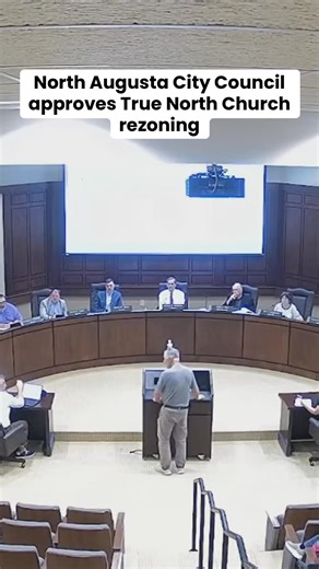 The North Augusta City Council voted to approve a change to the zoning map, impacting land owned by True North Church ⬇️ | News 12 26 Augusta