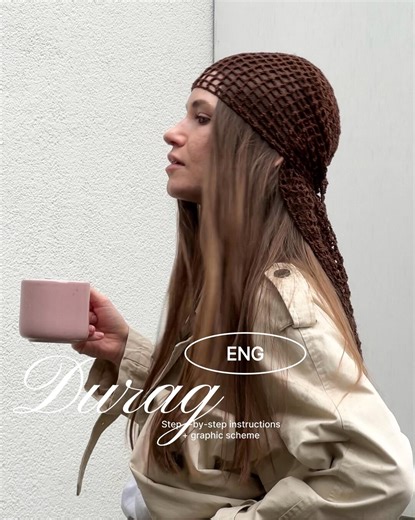 Bandana Crochet Pattern | Do-rag Durag Style | Long Tail Headscarf PDF Tutorial | ENG - Etsy