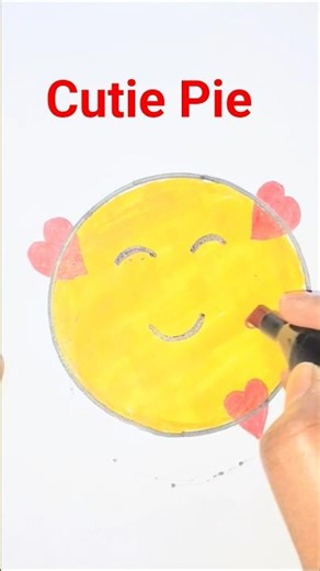 Easy Smiley Emoji Drawing 😊 | Simple Drawing for Kids #shorts