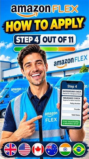 How to Apply for Amazon Flex | STEP 4 of 11 | Bank Details | Video on YouTube: MrFars | #amazonflex