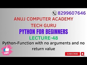 Python-Function with no arguments and no return value.