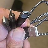 Multi Charging Cable 4ft 3Pack 3 in 1 Charger Cord, Multiple Rapid Nylon Braided Cable USB Charging Cable Multi Phone Charger Cord with Type C Micro Lightning USB Connectors for Cell Phones Pink