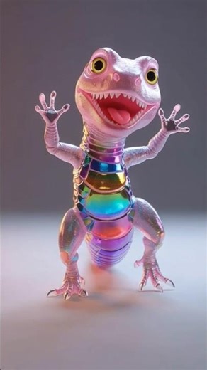 Crystal Candy Lizard That Dances?! 🤯🦎✨ #shorts