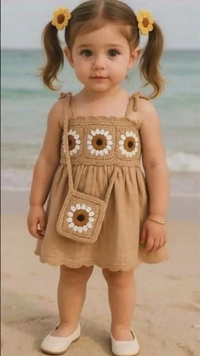 "Cutest Crochet Dress Designs for Little Girls 🧶✨" #crochet #crochetpatterns #crochetcrosai #cute
