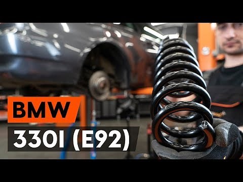 How to change rear springs / rear coil springs on BMW 330i 3 (E92) [TUTORIAL AUTODOC]