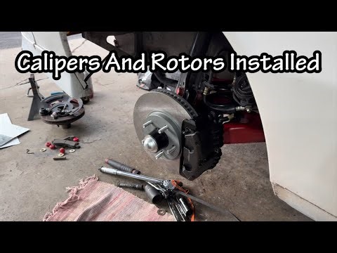 Calipers And Rotors Installed On The Camaro
