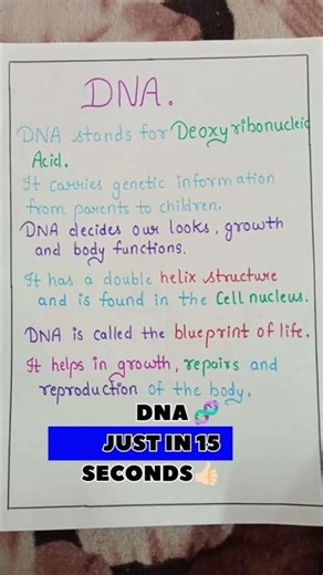 DNA Full Form | Genetic Material Explained | Biology #biologyshorts #science #genetics #class12bio