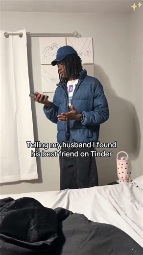 Telling my husband I found his best friend on tinder#prank #husband #humor #couple#parejas