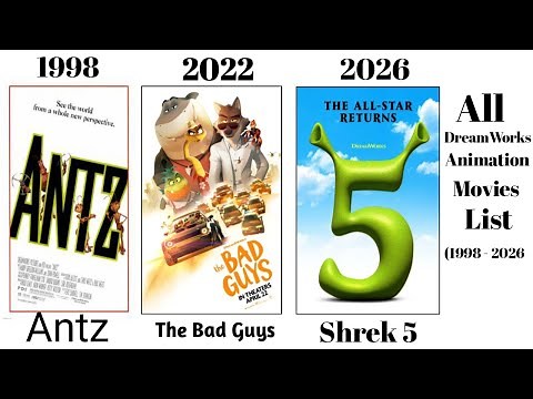 All DreamWorks Animation Movies // List of DreamWorks Animation films [1998 - 2026]