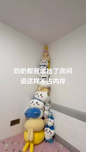 Nance on Instagram: "奶奶帮我收拾了房间，说这样子不占内存#内存是不占了 开始占空间了#"