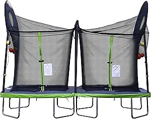 Battle Ball 12 Foot Rectangle Trampoline with Safety Enclosure