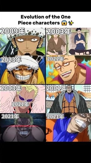 Evolution of the One Piece characters 😱✨ #memes #anime #onepiece