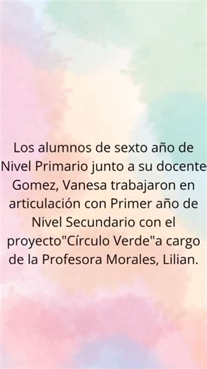 Colegio del Norte on Instagram: "🌿 Proyecto de Articulación “Círculo Verde” 🌿 Los alumnos de 6° año del Nivel Primario, junto a su docente Gómez Vanesa, participaron del proyecto de articulación “Círculo Verde”, a cargo de la docente Morales Lilian con alumnos de 1° año del nivel secundario. Durante la propuesta, los estudiantes reflexionaron sobre la problemática de la contaminación ambiental causada por la acumulación de residuos, promoviendo el compromiso y la responsabilidad en el cuidado 