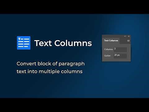 Text Columns - plugin for Photoshop