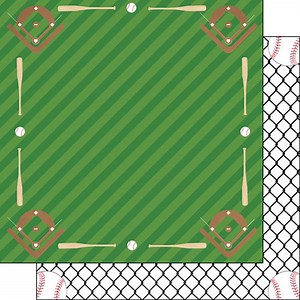 Scrapbook Customs Baseball Life 6 Paper