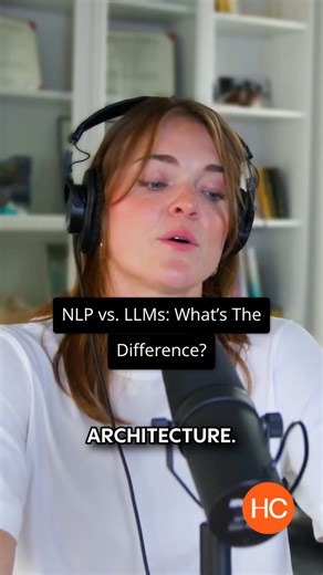 Harper Carroll on NLP vs. LLMs:⁣⁣"NLP is a broader bucket of AI, which includes large language models because it's text analysis."⁣⁣"Large language models are text generation models that use the transformer architecture, which is a type of neural network."