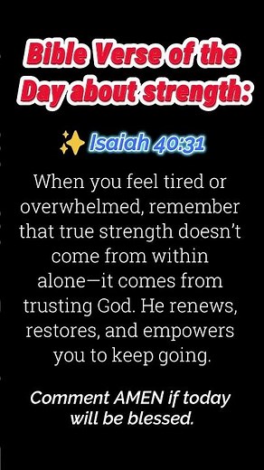 Bible Verse of the Day About Strength | Isaiah 40:31 | God Renews Your Strength | #bibleverse #quote