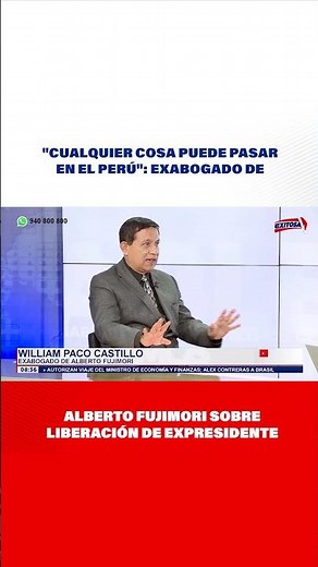 🔴🔵"Cualquier cosa puede pasar en el Perú": Exabogado de Alberto Fujimori sobre liberación