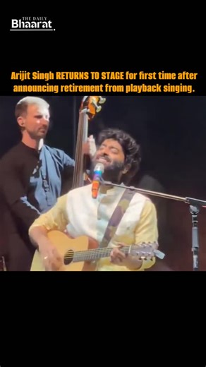 The Daily Bharat on Instagram: "🚨After making an exit from playback singing, Arijit Singh performed his first live show in Kolkata's Netaji Indoor Stadium with sitar maestro Anoushka Shankar. Video source : Unknown ( DM for credits) . . . . . [ Arijit Singh Kolkata West Bengal Singing song Playback Live concert ]"