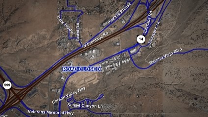 Fatal crash closes I-25 south at St. Francis Drive