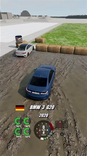 Russian vs Germany car test brake in BeamNG Drive #auto #beamngdrive #challenge