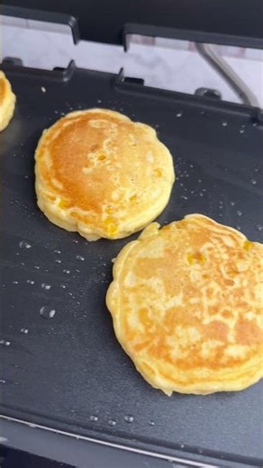 Crispy Outside, FLUFFY Inside Griddle Corn Cakes #shorts