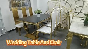 Hot Mirror Glass Luxury Furniture Gold Stainless Steel Dining Table Metal Dining Table Wedding Event Tables