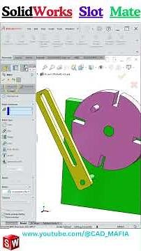 SolidWorks Slot Mate | SolidWorks Mechanical Mate | SolidWorks #solidworksassembly #mechanicalmate