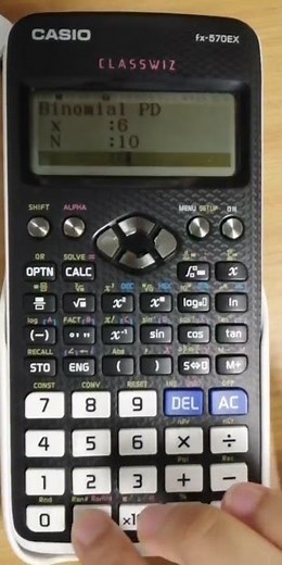 Calculate Binomial Distribution with Casio Calculator fx-570EX