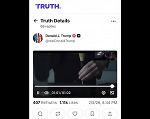 🔥🇺🇸 États-Unis: Le président Donald Trump partage une vidéo raciste montrant Michelle et Barack Obama sous les traits de singe 👉🏾 La vidéo a été postée hier jeudi 5 février 2026, sur son réseau social Truth Social 👉🏾La Maison Blanche a dénoncé une "fausse indignation" autour de cette vidéo, tandis qu'un sénateur républicain a appelé Donald Trump à retirer la publication qu’il juge "raciste" | Edith Brou