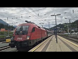 Einfahrt des Einfahrt des EuroCity 164 "Transalpin" am 02.10.2025 in Schwarzach-St. Veit