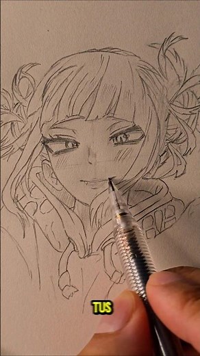 Como dibujar labios estilo anime en menos de 30 segundos. #himikotoga #mha #tutorialdibujo