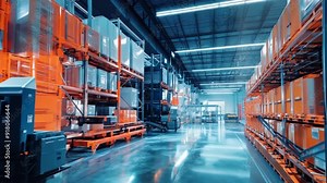 Automated Inventory and Access Systems These systems help in automatically managing and checking products in the warehouse. Reduce delivery time and errors in the process. Stock Video