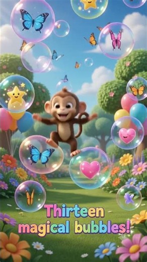 🫧 Number 13 for Kids | Thirteen Magical Bubbles 🌈 | Fun Learning Adventure | #shorts