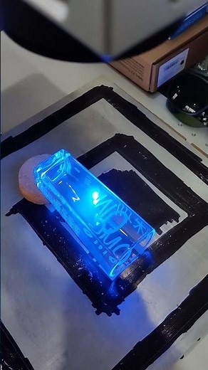 Glass Engraving, 5W UV Laser from OMG Laser #uvlasermarking