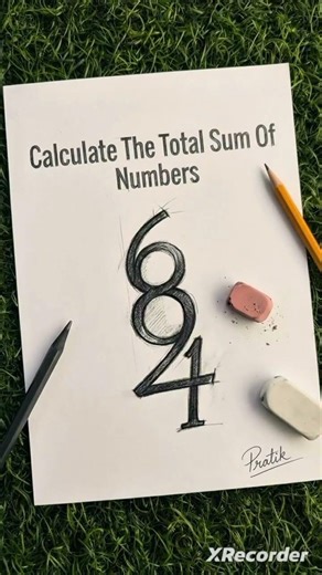 Calculate The Total Sum Of Numbers #viralshort #mind #solve #qustions THANKS FOR WATCHING.