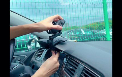 Phone Holder for Your Car Dashboard 360 Degree Rotation Multidirectional Operation Clip Design Phone Mount Compatible with All Cell Smart Phones., Black, pengli7758