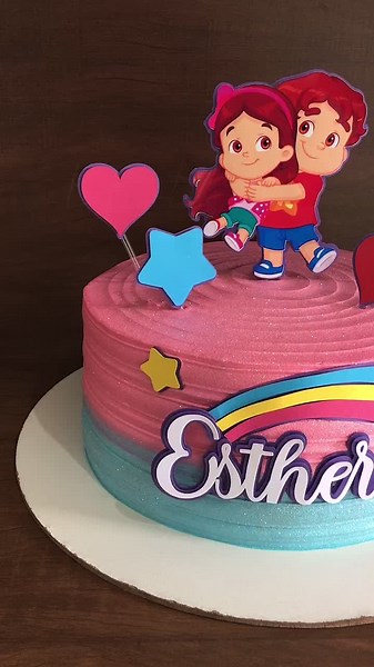 Colorful Birthday Cake Design for Children