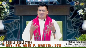HOMILY REFLECTION OF REV. FR. ARIS P. MARTIN, SVD Holy Mass, 6:00pm - Wednesday of the Tenth Week in Ordinary Time, June 11, 2025, at the Diocesan Shrine of Jesus the Divine Word at Christ the King Mission Seminary, Quezon City, Philippines. PLEASE LIKE & SHARE! Watch/ Like/ Follow/ Share/ Subscribe to this pages/ site for alerts and notifications on Daily Masses, Liturgical Services and other videos. Follow the official pages/ sites of the Diocesan Shrine of Jesus the Divine Word. Like and foll