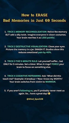 How to ERASE Bad Memories in Just 60 Seconds | PTSD