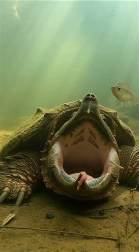 Alligator Snapping Turtle's Deadly Tongue Trick 🐢💀